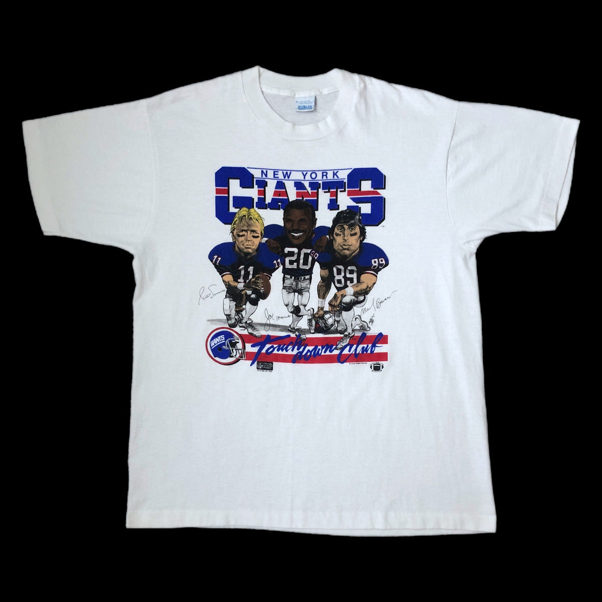Vintage 1987 NFL New York Giants Salem Sportswear Caricature T