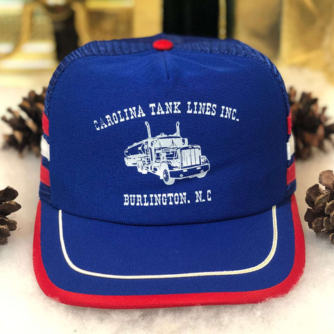 Vintage Carolina Tank Lines Inc. Burlington North Carolina 3-Stripe Trucker Hat