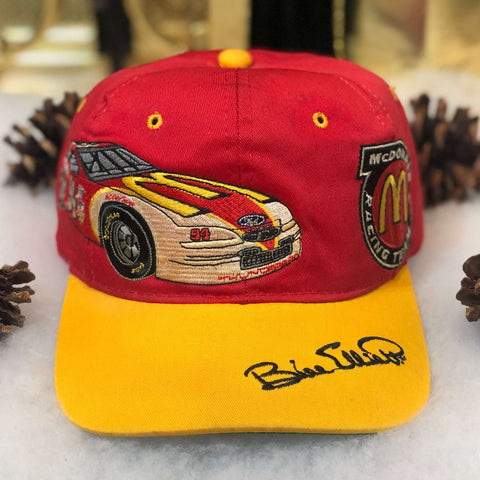 Vintage NASCAR Bill Elliott McDonald's Racing Stock Car Kudzu Twill Snapback Hat