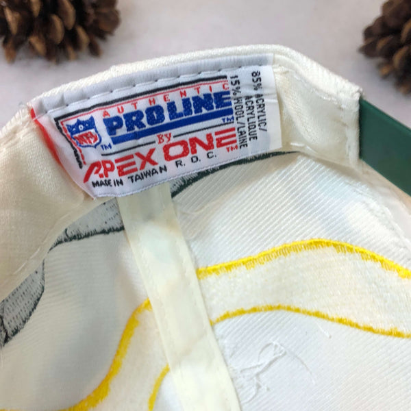 Vintage Deadstock NWOT NFL Green Bay Packers Apex One Swirl Wool Snapback Hat