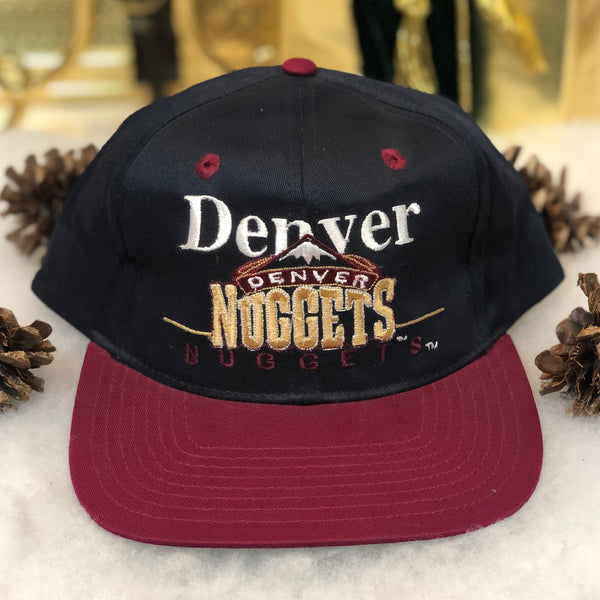 Vintage Deadstock NWT NBA Denver Nuggets Twins Enterprise Bar Line Twill Snapback Hat