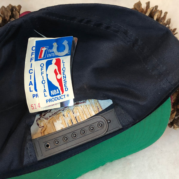 Vintage Deadstock NWT NBA Denver Nuggets Twins Enterprise Bar Line Twill Snapback Hat