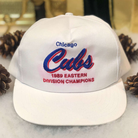 Vintage 1989 MLB Chicago Cubs Eastern Division Champions Shell Twill Snapback Hat