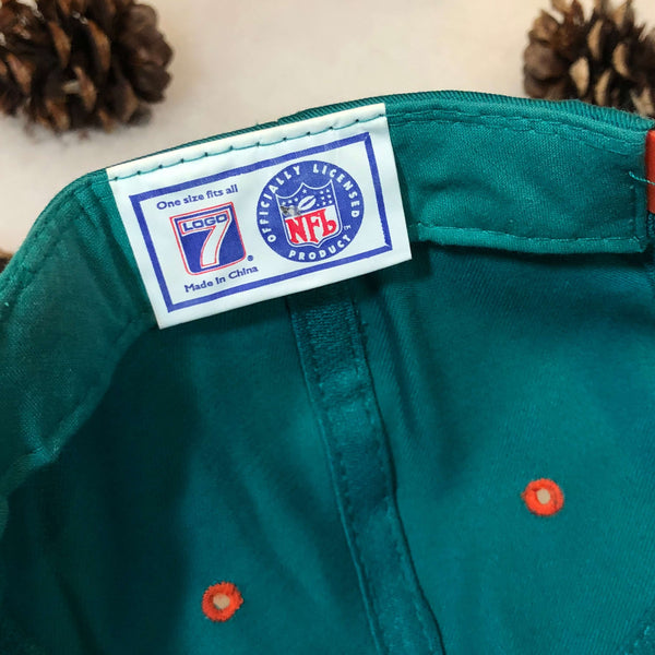 Vintage Deadstock NWOT NFL Miami Dolphins Logo 7 Twill Snapback Hat