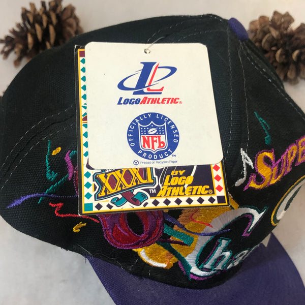 Vintage Deadstock NWT NFL Green Bay Packers Super Bowl Champions XXXI Logo Athletic Snapback Hat