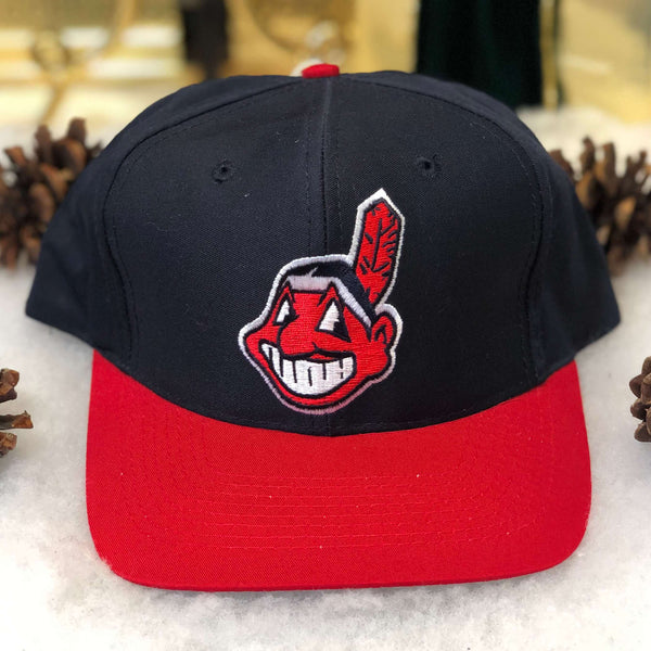 Vintage Deadstock NWT MLB Cleveland Indians Logo Athletic Twill Snapback Hat