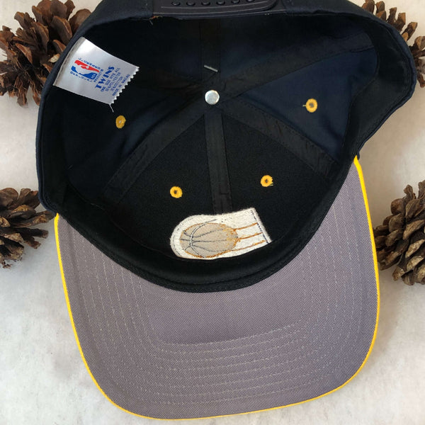 Vintage Deadstock NWT NBA Indiana Pacers Twins Enterprise Twill Snapback Hat