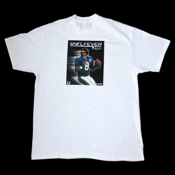 Vintage Deadstock NWOT NFL Fever 2000 Microsoft Computer Game Jacksonville Jaguars Mark Brunell Autographed T-Shirt (XL)