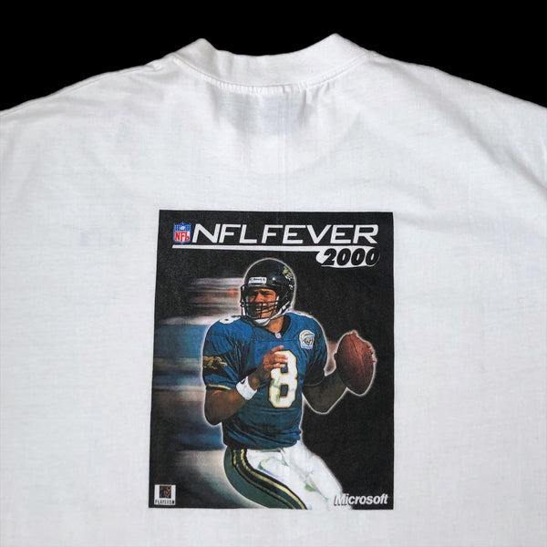 Vintage Deadstock NWOT NFL Fever 2000 Microsoft Computer Game Jacksonville Jaguars Mark Brunell Autographed T-Shirt (XL)