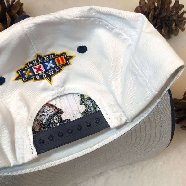 Vintage Deadstock NWOT NFL Super Bowl XXXII Green Bay Packers Denver Broncos Logo 7 Twill Snapback Hat