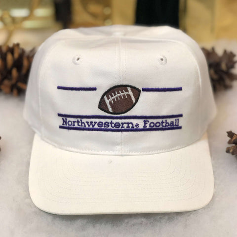 Vintage NCAA Northwestern Wildcats Football The Game Split Bar Twill Snapback Hat