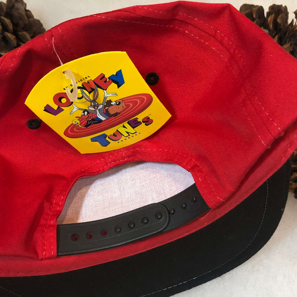 Vintage Deadstock NWT 1994 Taz Looney Tunes Twill Snapback Hat