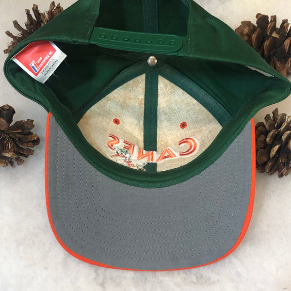 Vintage Deadstock NWT NCAA Miami Hurricanes Twins Enterprise Twill Snapback Hat