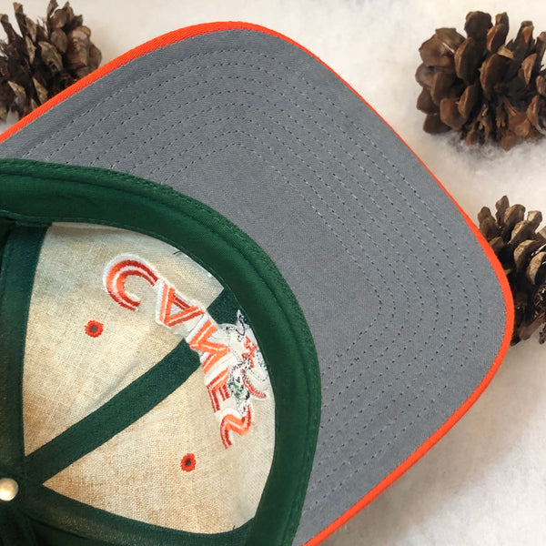 Vintage Deadstock NWT NCAA Miami Hurricanes Twins Enterprise Twill Snapback Hat