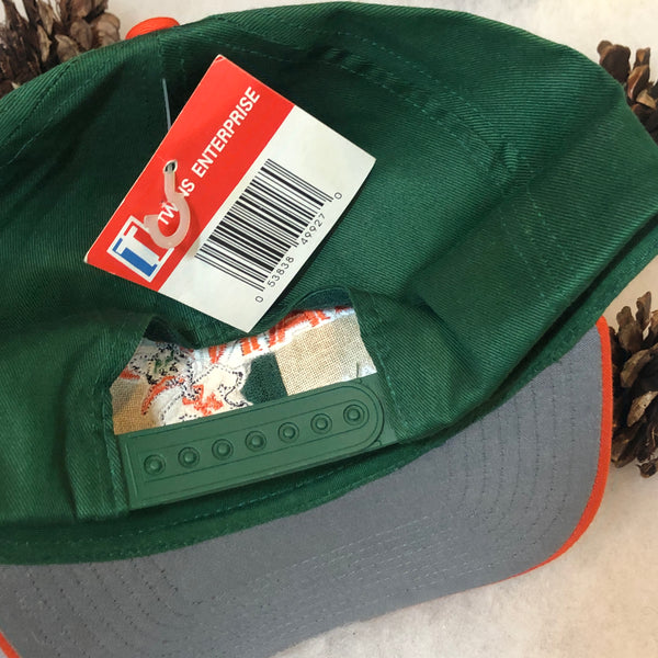 Vintage Deadstock NWT NCAA Miami Hurricanes Twins Enterprise Twill Snapback Hat