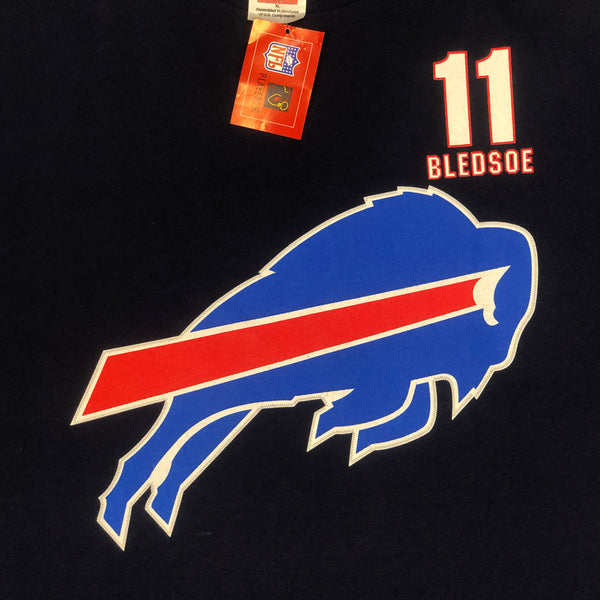 Vintage Deadstock NWT NFL Buffalo Bills Drew Bledsoe Majestic T-Shirt Jersey (L)