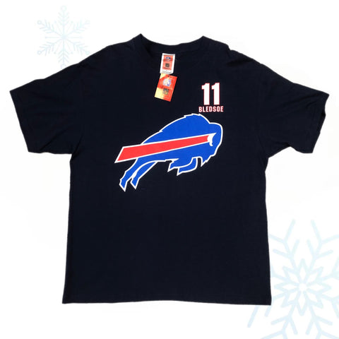 Vintage Deadstock NWT NFL Buffalo Bills Drew Bledsoe Majestic T-Shirt Jersey (L)