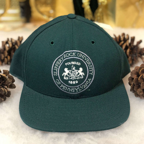Vintage Deadstock NWT NCAA Slippery Rock University Pennsylvania Wool Snapback Hat