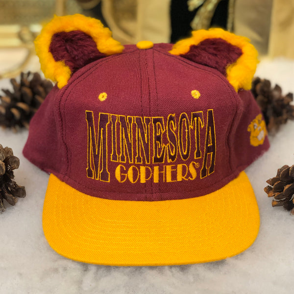 Vintage Deadstock NWT NCAA Minnesota Golden Gophers Wool Ears Snapback Hat