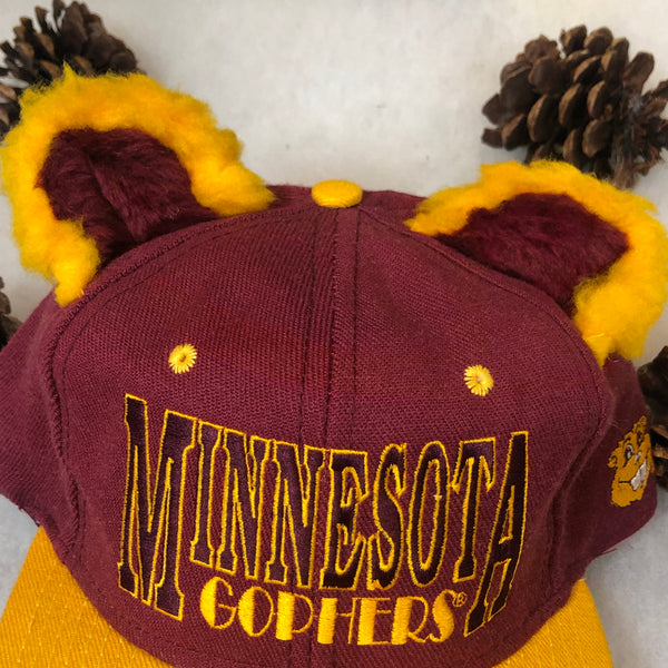 Vintage Deadstock NWT NCAA Minnesota Golden Gophers Wool Ears Snapback Hat