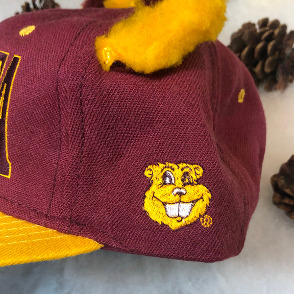 Vintage Deadstock NWT NCAA Minnesota Golden Gophers Wool Ears Snapback Hat