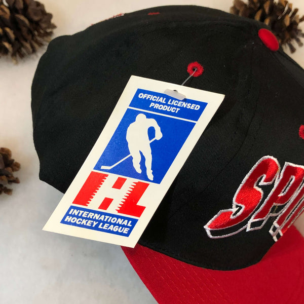 Vintage Deadstock NWT IHL San Francisco Spiders The G Cap Wave Twill Snapback Hat