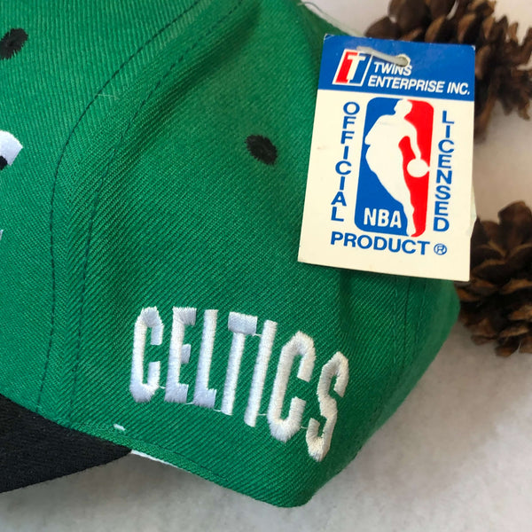 Vintage Deadstock NWT NBA Boston Celtics Twins Enterprise Wool Snapback Hat