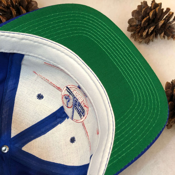 Vintage Deadstock NWOT NHL Winnipeg Jets The Game Split Bar Twill Snapback Hat