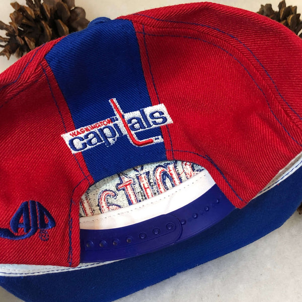 Vintage Deadstock NWOT NHL Washington Capitals AJD Wool Snapback Hat