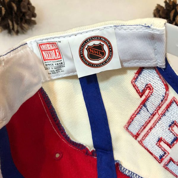 Vintage Deadstock NWOT NHL Winnipeg Jets American Needle Swirl Wool Snapback Hat