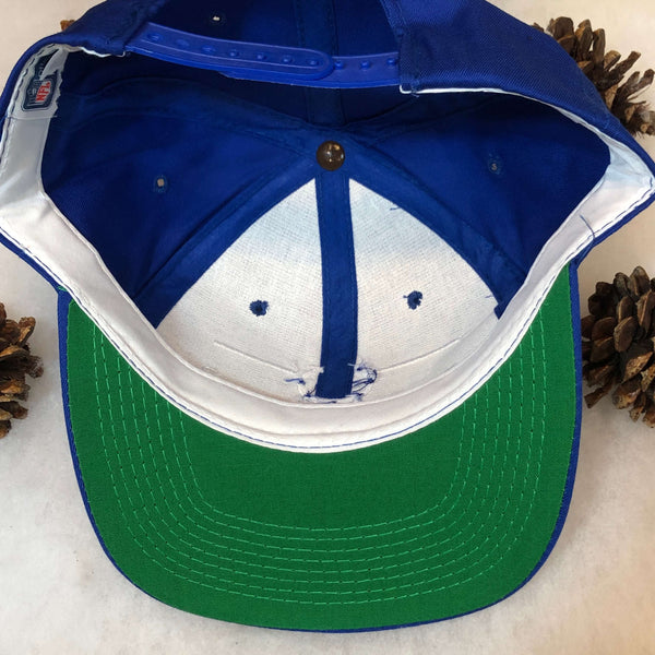 Vintage Deadstock NWOT NFL Indianapolis Colts Annco Split Bar Twill Snapback Hat