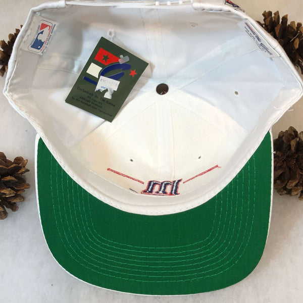 Vintage Deadstock NWT MLB Minnesota Twins The Game Split Bar Twill Snapback Hat