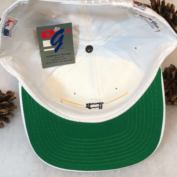 Vintage Deadstock NWT MLB Pittsburgh Pirates The Game Split Bar Twill Snapback Hat