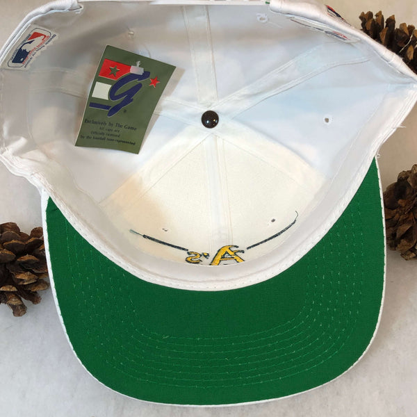 Vintage Deadstock NWT MLB Oakland Athletics The Game Split Bar Twill Snapback Hat