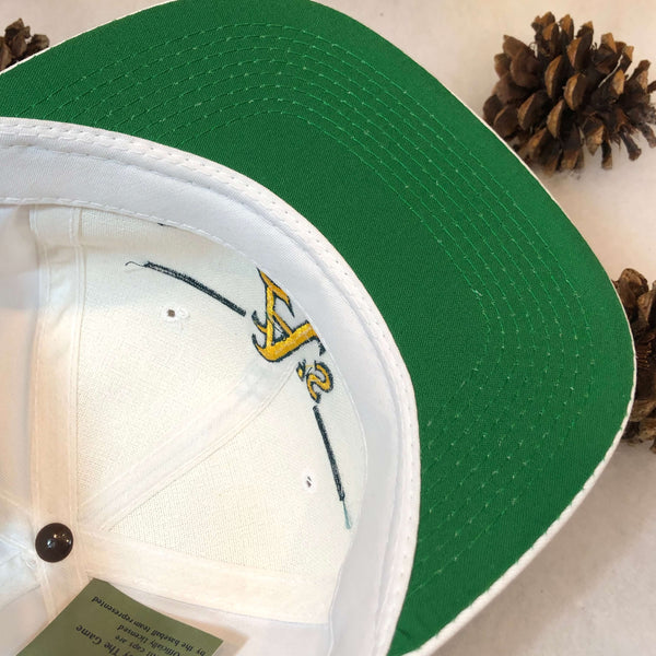 Vintage Deadstock NWT MLB Oakland Athletics The Game Split Bar Twill Snapback Hat