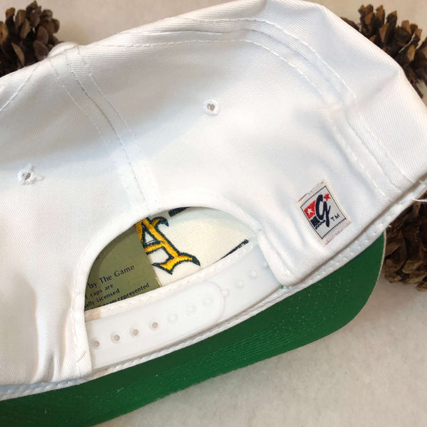 Vintage Deadstock NWT MLB Oakland Athletics The Game Split Bar Twill Snapback Hat