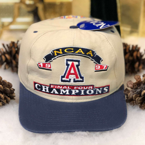 Vintage Deadstock NWT 1997 NCAA Arizona Wildcats Final Four College Basketball Champions Logo 7 Twill Snapback Hat