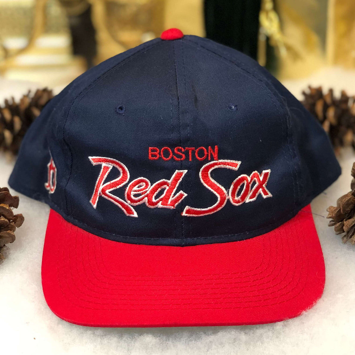 Vintage 90s Boston Red Sox Sports Specialties Script SnapBack Hat Cap MLB  Twill