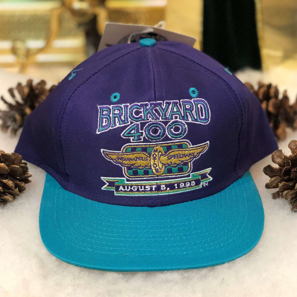 Vintage Deadstock NWT 1995 NASCAR Brickyard 400 Logo 7 Twill Snapback Hat