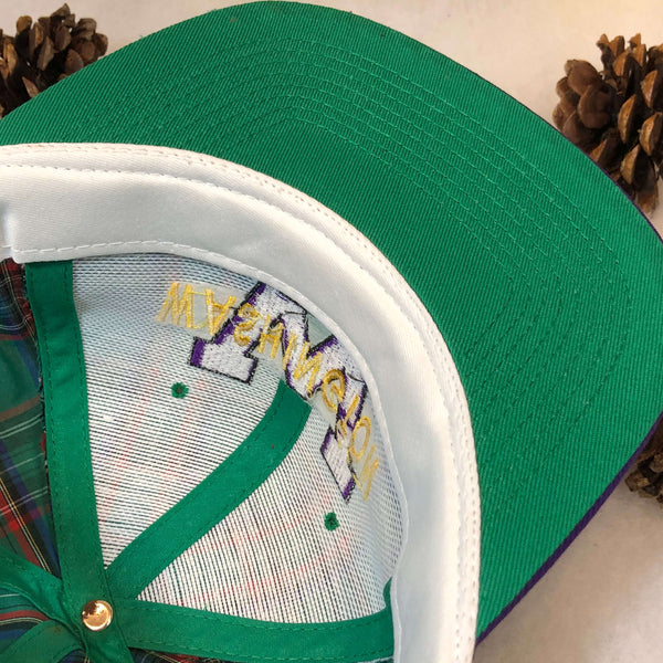 Vintage Deadstock NWT NCAA Washington Huskies Plaid Head Start Snapback Hat