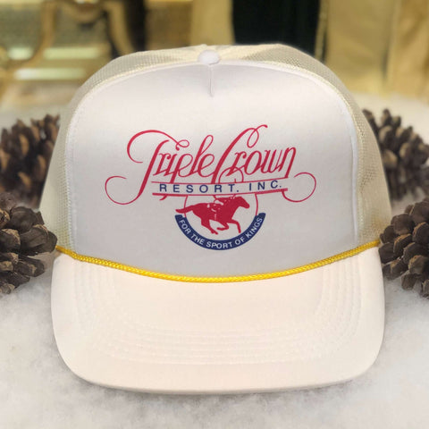 Vintage Triple Crown Resort Horse Racing Trucker Hat