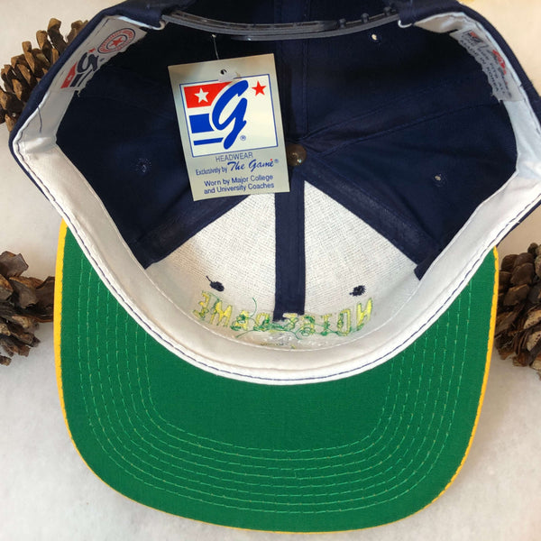 Vintage Deadstock NWT NCAA Notre Dame Fighting Irish The Game Twill Snapback Hat