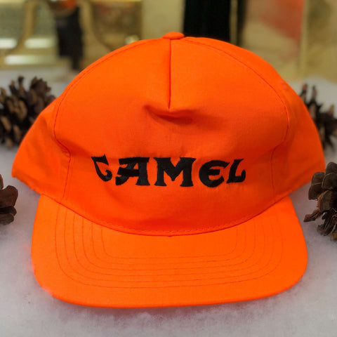 Vintage Camel Cigarettes Racing Orange Neon Twill Snapback Hat