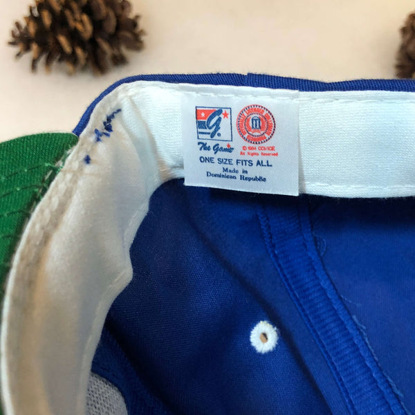 Vintage Deadstock NWT NCAA Duke Blue Devils The Game Split Bar Twill Snapback Hat