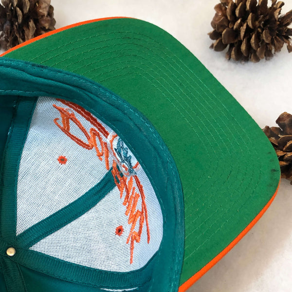 Vintage Deadstock NWOT NFL Miami Dolphins AJD Sketch Twill Snapback Hat