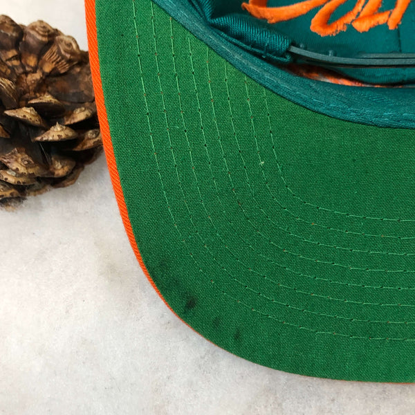 Vintage Deadstock NWOT NFL Miami Dolphins AJD Sketch Twill Snapback Hat