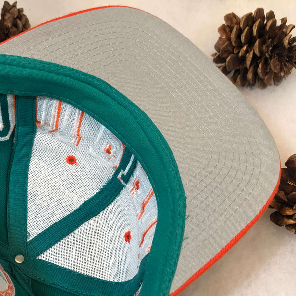 Vintage Deadstock NWOT NFL Miami Dolphins Drew Pearson Clutch Spellout Wool Snapback Hat