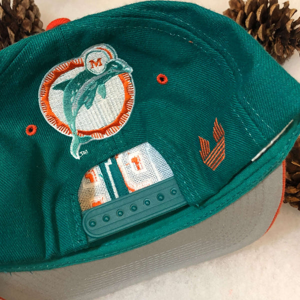Vintage Deadstock NWOT NFL Miami Dolphins Drew Pearson Clutch Spellout Wool Snapback Hat