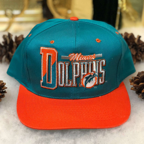 Vintage Deadstock NWOT NFL Miami Dolphins AJD Twill Snapback Hat