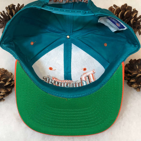 Vintage Deadstock NWOT NFL Miami Dolphins AJD Twill Snapback Hat